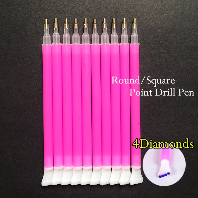 

5D Diamond Painting Accessories DIY Tool full square round Point Drill Pen pictures of rhinestone 4 Diamonds