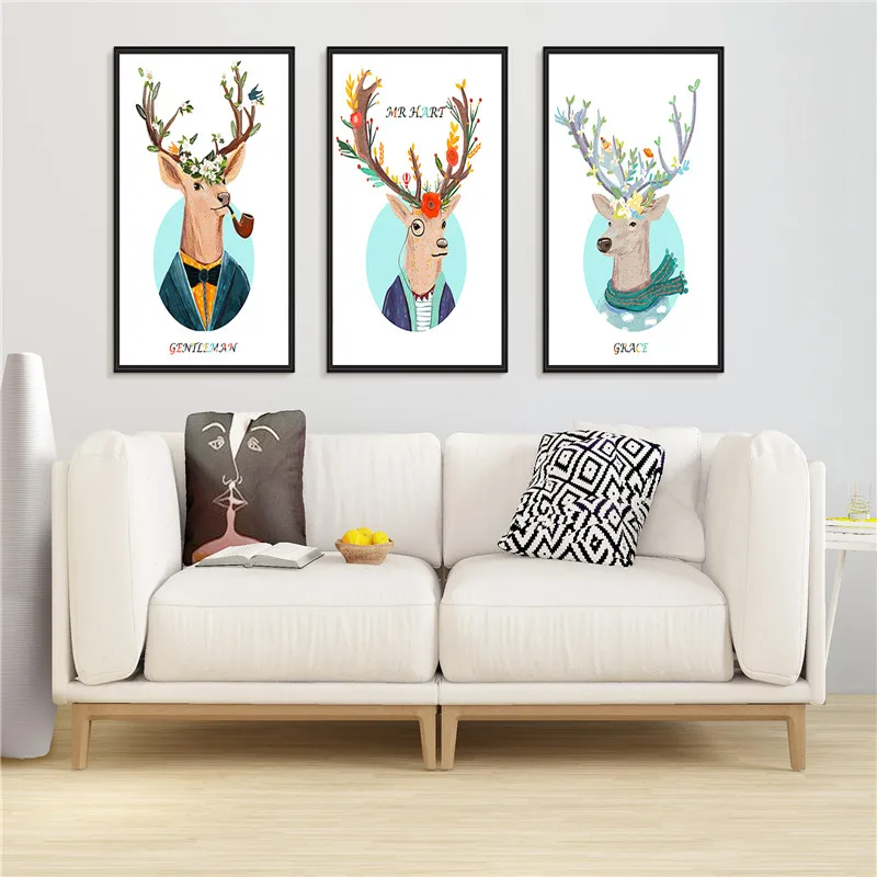 

High-grade brushed metal frame mirror triptych art decorative painting high quality 3 piece set with frame