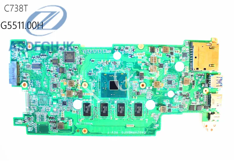 Laptop Motherboard DA0ZHRMB6F0 FOR font b Acer b font for Chromebook C738T Motherboard N3150 CPU 4GB