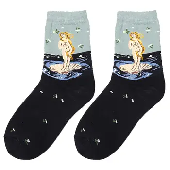 

Fashion Renaissance Art Painting Skateboard Men Women Cotton Breathable Soft Crew Socks