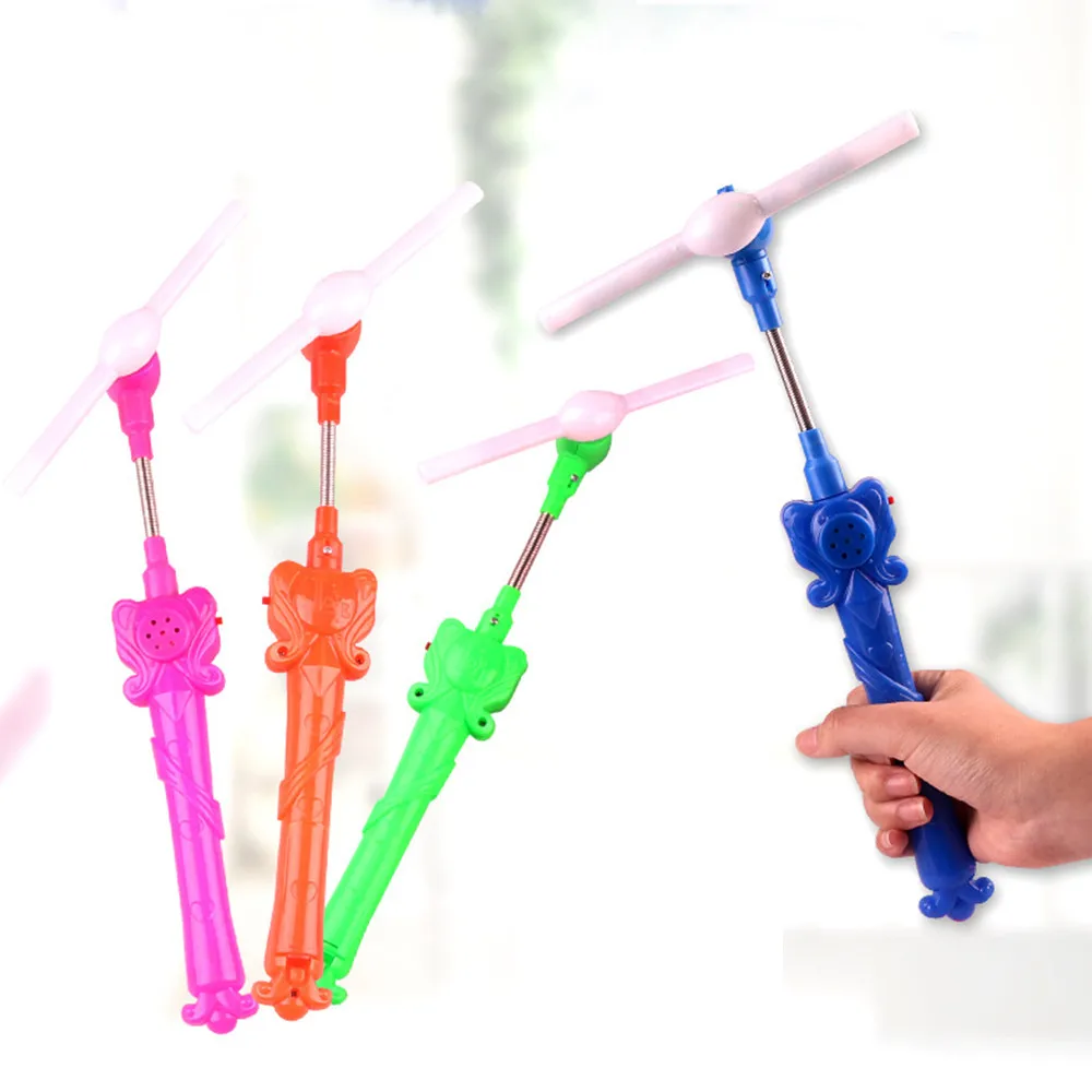 3XFlashing Light Up LED Spinnings Windmill Glows Child Toys Music PresentGift_vi 