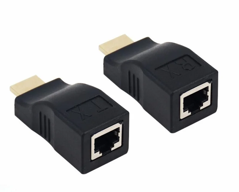 Черный HDMI по RJ45 CAT5e CAT6 UTP LAN Ethernet балун расширитель ретранслятор-1080 p 3D HD Oct30 HW