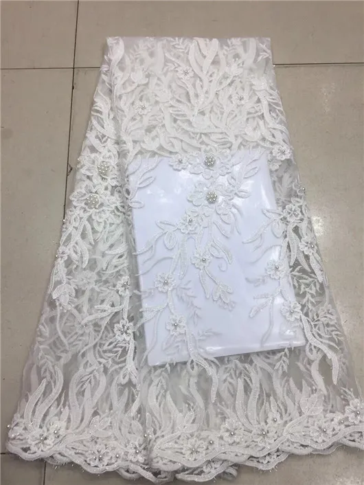 white nigerian lace fabrics for wedding 2018 aso oke headtie with beads