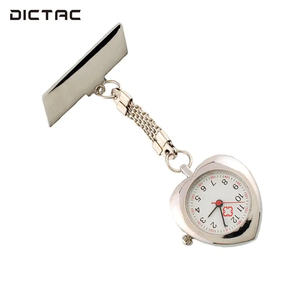 

Pocket Fobwatch Heart Shape Pin Nurse Fob Movement Watch Brooch Pendant