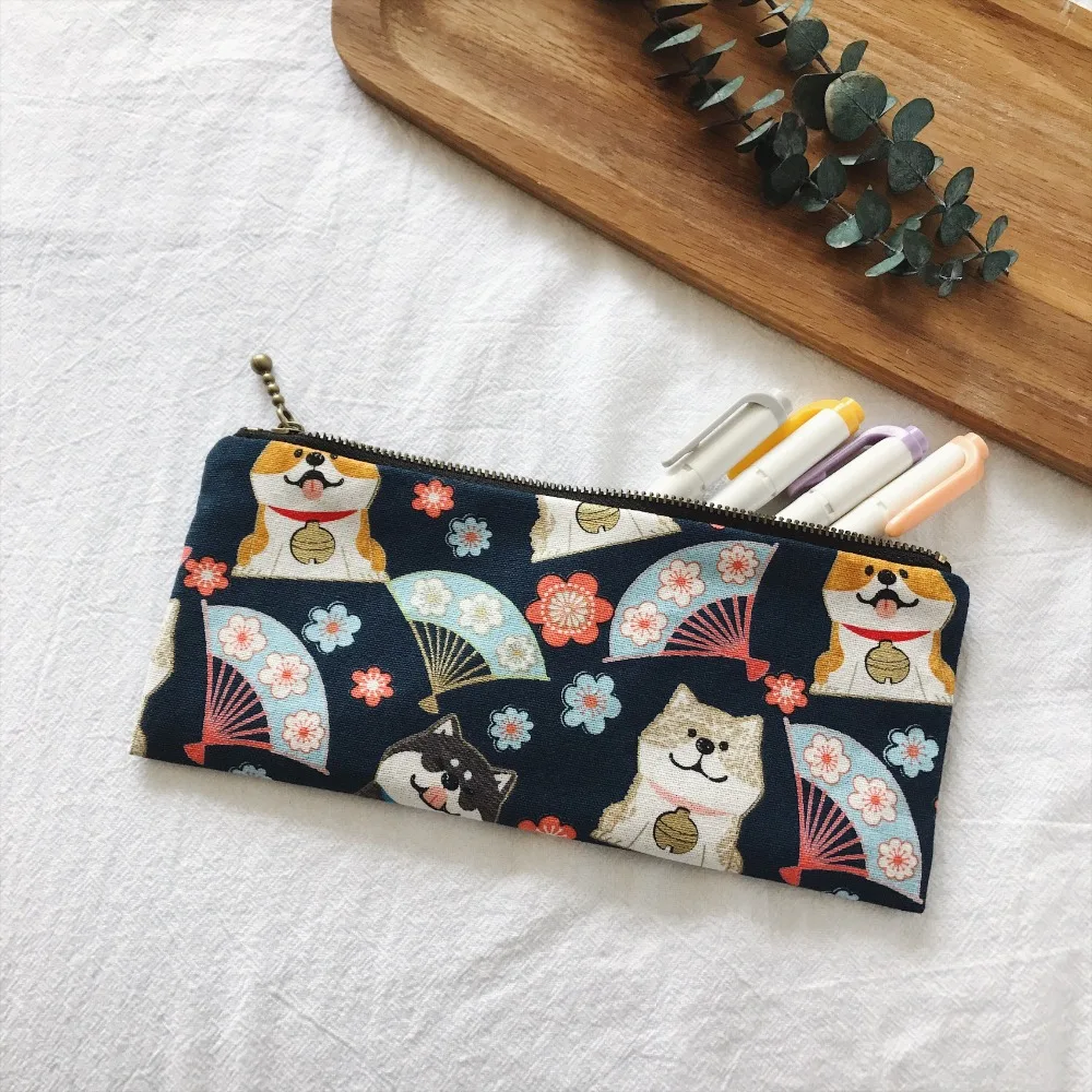 

Lovely floral and animal theme handmade pencil bag Japan fashion stationery 21*9cm free shipping