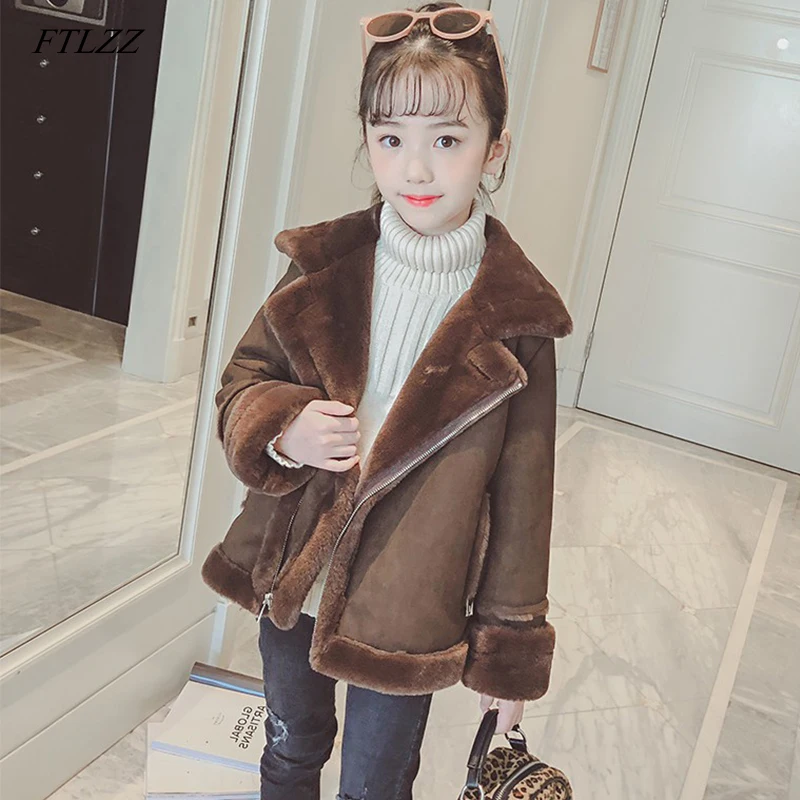 

FTLZZ 2019 Baby Girls Thicken Jacket Spring Winter Girls Coat Kids Warm Outerwear Coats Girls Clothes Children Jacket