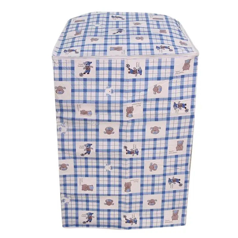 

1pc Waterproof Cover Cartoon Practical Little Raccoon Printing Dust Proof Dust Cover for Washing Machine Daily Life Protecting