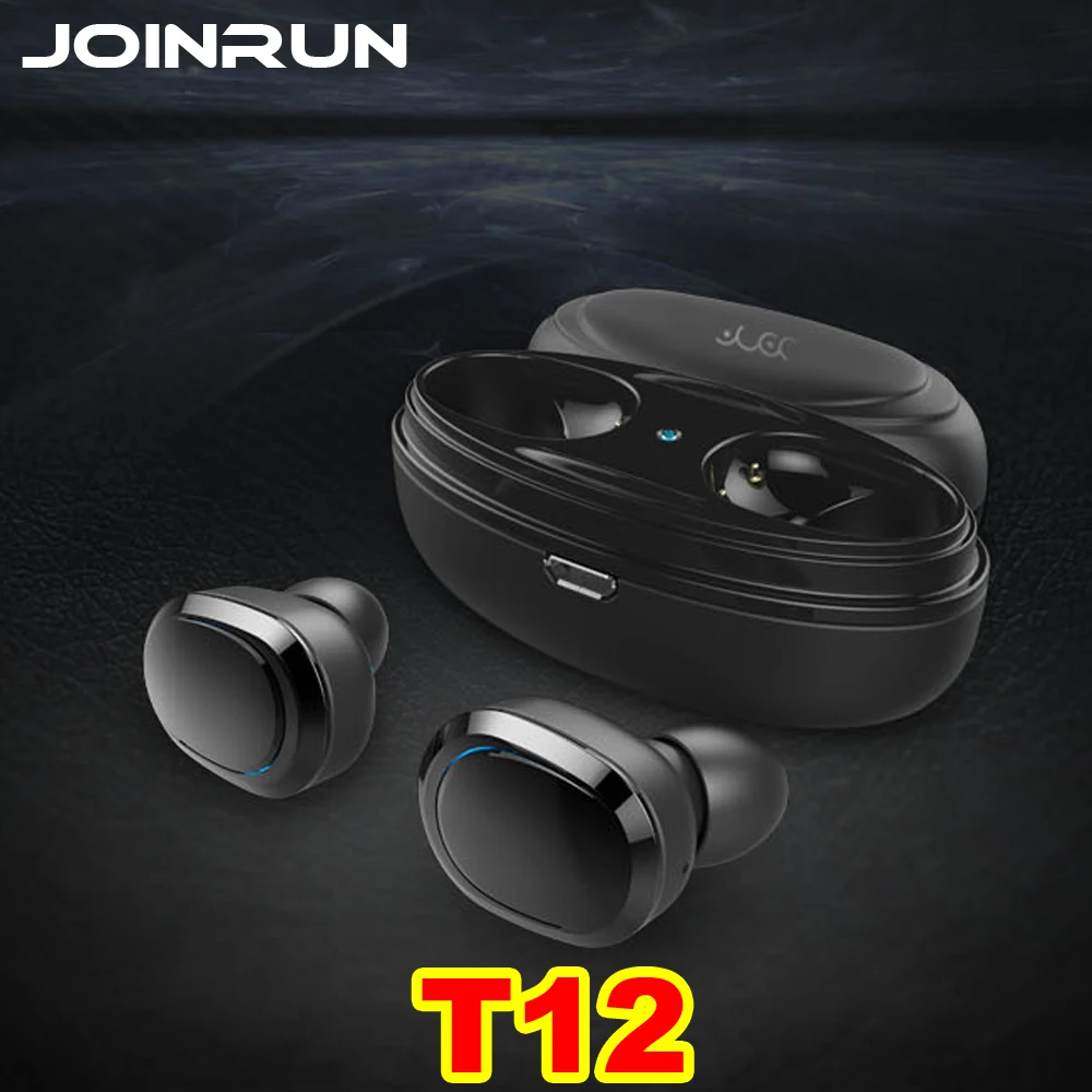 

Joinrun TWS T12 Bluetooth Earphone Mini Bluetooth V4.1 Headset Double Wireless Earbuds Cordless Headset for xiaomi phone