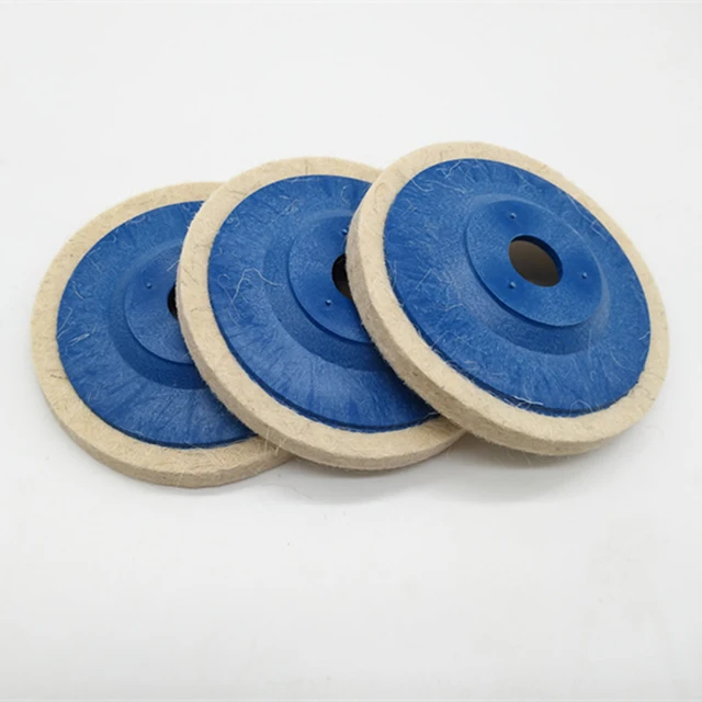 Buy 3pcs 4 Inch Wool Polishing Pads Buffing Angle