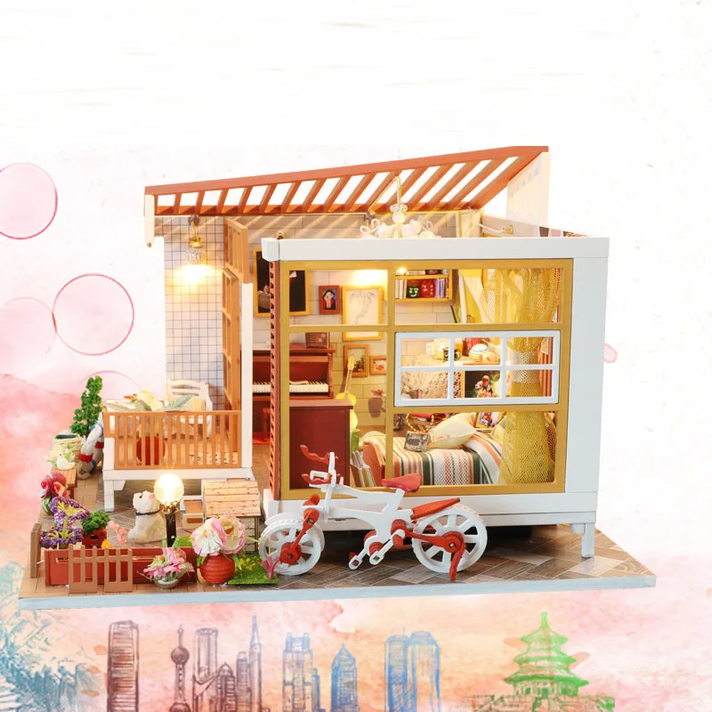 Wooden Cozy Dollhouse DIY 3D Dollhouse Kit