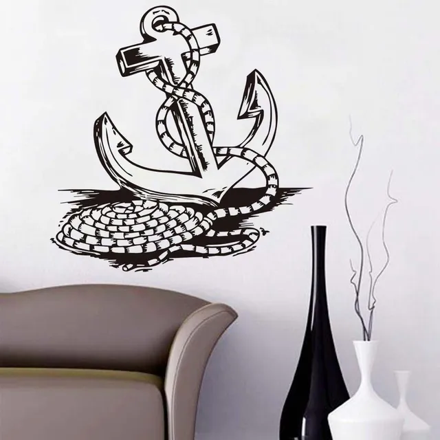 Rope And Anchor Art Decals Wall Stickers For Kids Rooms Removable Rope And Anchor Art Decals Wall Stickers For Kids Rooms Removable Self Adhesive Wallpaper Nautical