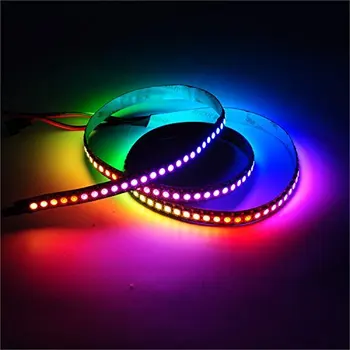 

1m White PCB 144 Pixels/M WS2811 IC 5050 RGB WS2812B Chip DC5V Digital LED Dream Color Strip Light