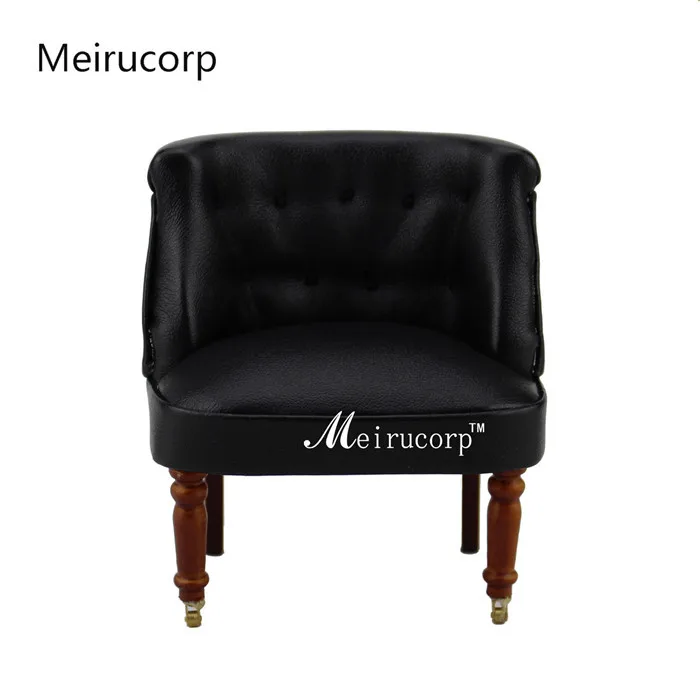 

dollhouse 1/12 scale miniature furniture black elegant chair