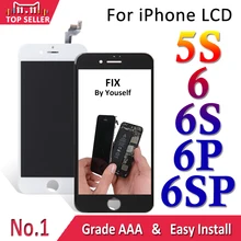 

100% AAA Quality LCD for iPhone 5S 6 6S Plus 6P 6SP LCD Screen Touch Digitizer Assembly Replacement 3D Touch Highscreen Pantalla