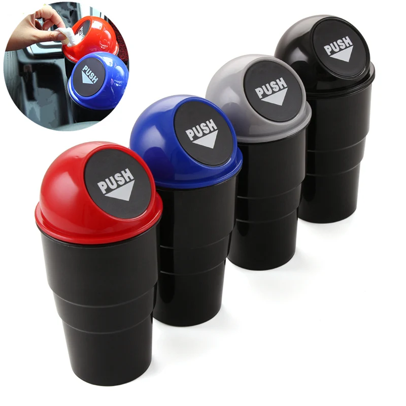

Fashion Car trash can garbage dust case holder Attractive storage box with lid trash bin organizer auto accessories car styling