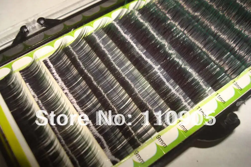 

Multiple Length Two-tone Green Mink Eyelashes Double Color Mink Eyelashes False Individual Eyelash Extension-Free shipping