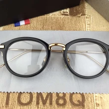 Компьютерные очки для женщин и мужчин, высокое качество, круглые компьютерные очки с оправой, оптические очки по рецепту, чехол