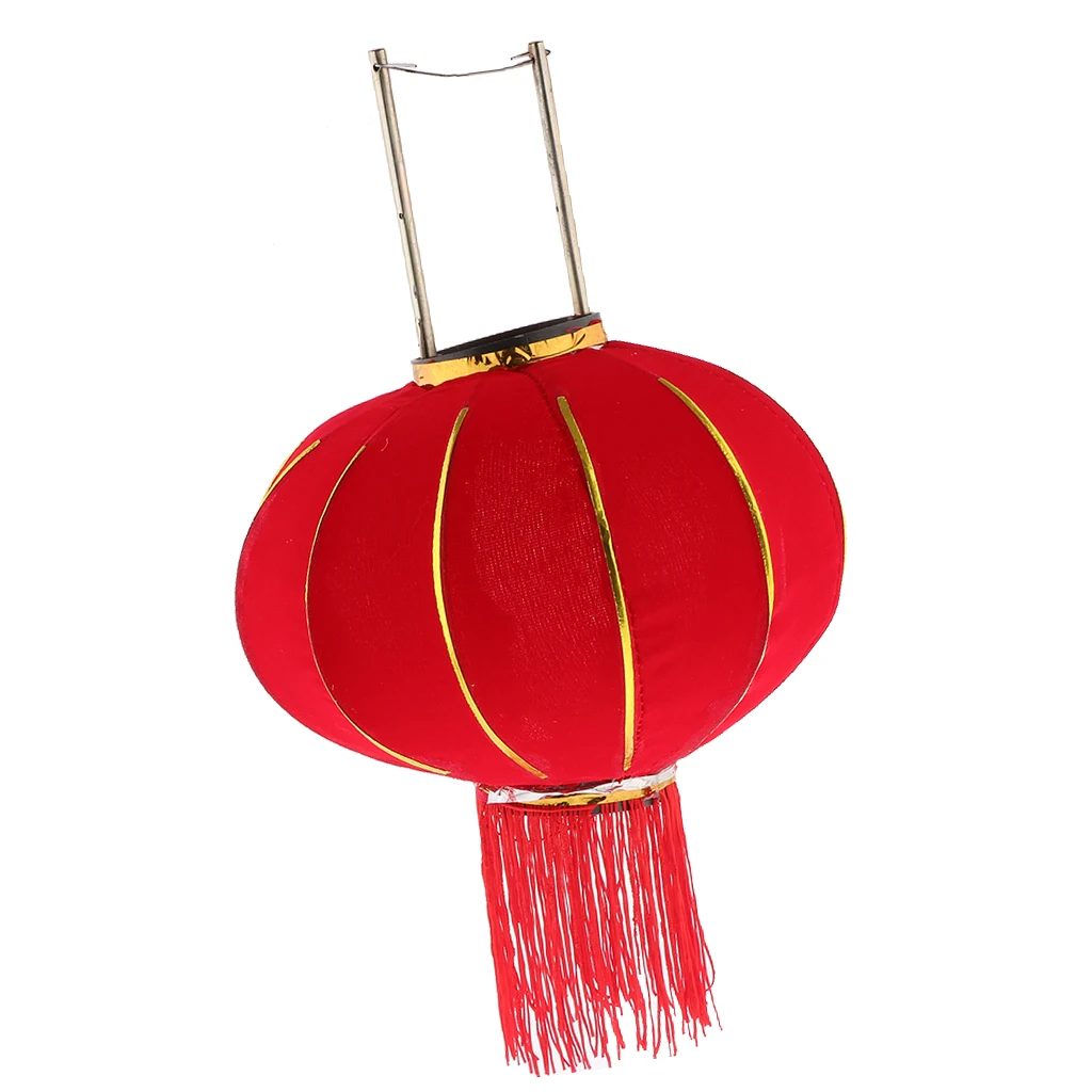 Red Chinese New Year Lantern Flocking Hanging Lantern Spring Festival Home Decoration
