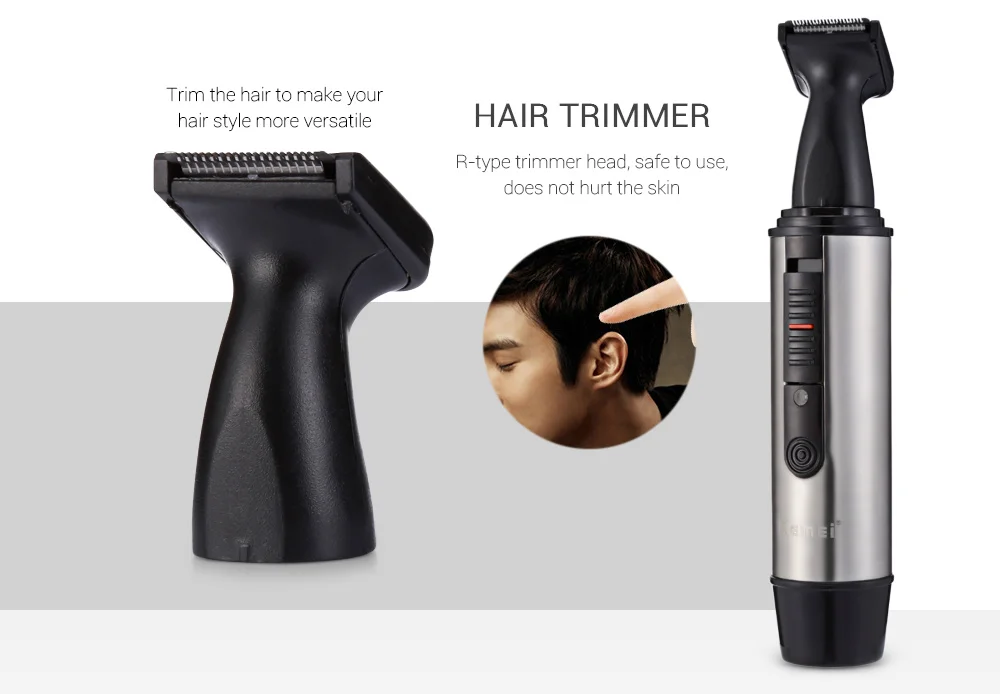 KM - 726 2 in 1 Rechargeable Nose Hair Trimmer Face Care Tool