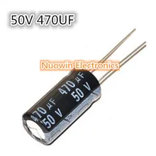 50 шт. 470 мкФ с алюминиевой крышкой, 50В 10*20 мм электролитический конденсатор с алюминиевой крышкой, 50В 470 мкФ Алюминий электролитический конденсатор с алюминиевой крышкой, 10X20 мм