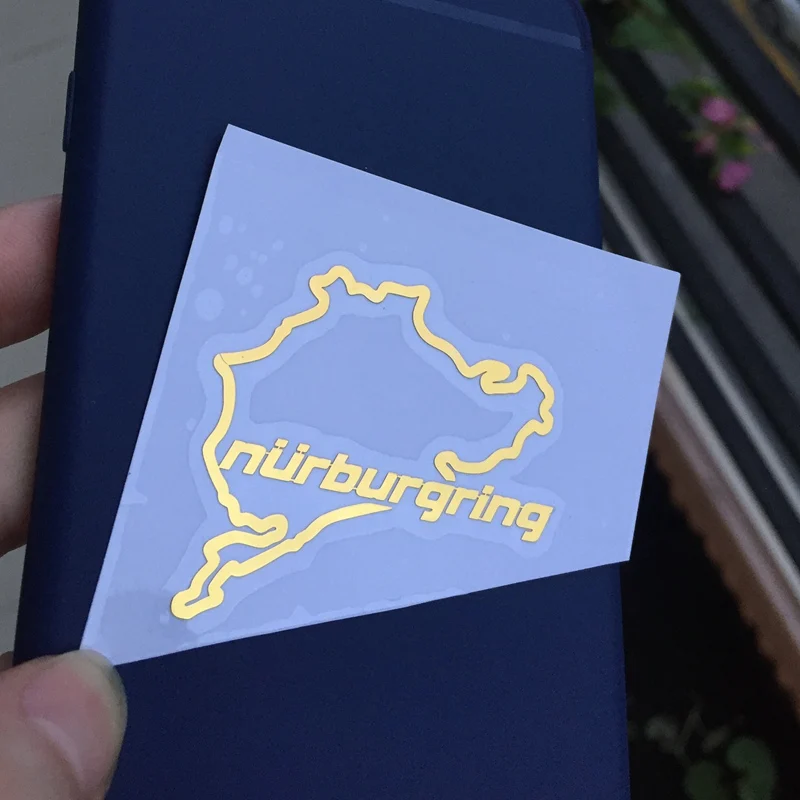 Три мишки HJS019 50*45 8 мм Nurburgring гоночный трек дорога металлическая наклейка для