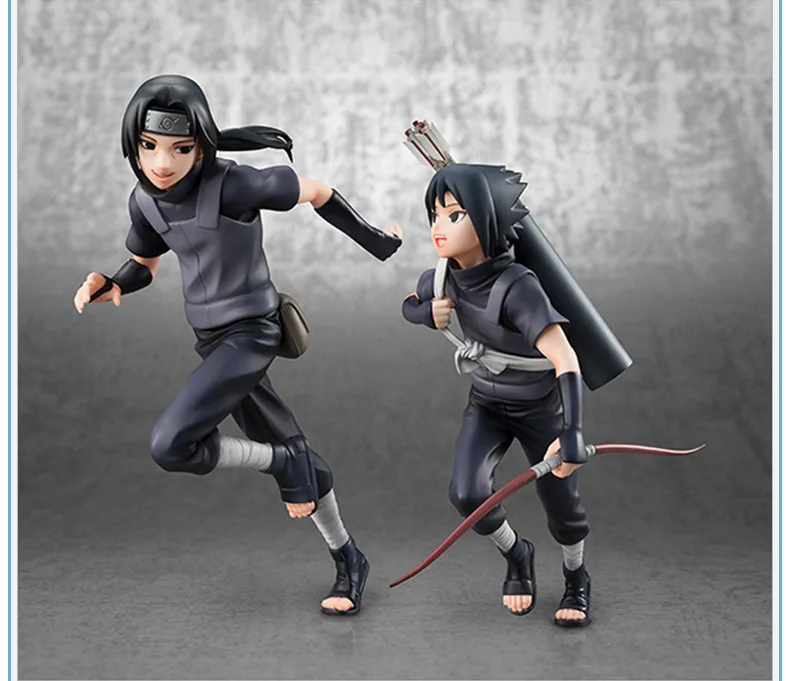 MCR Anime 18cm Naruto Uchiha Itachi Sasuke Action figure toys doll Christmas gift with box | Игрушки и хобби