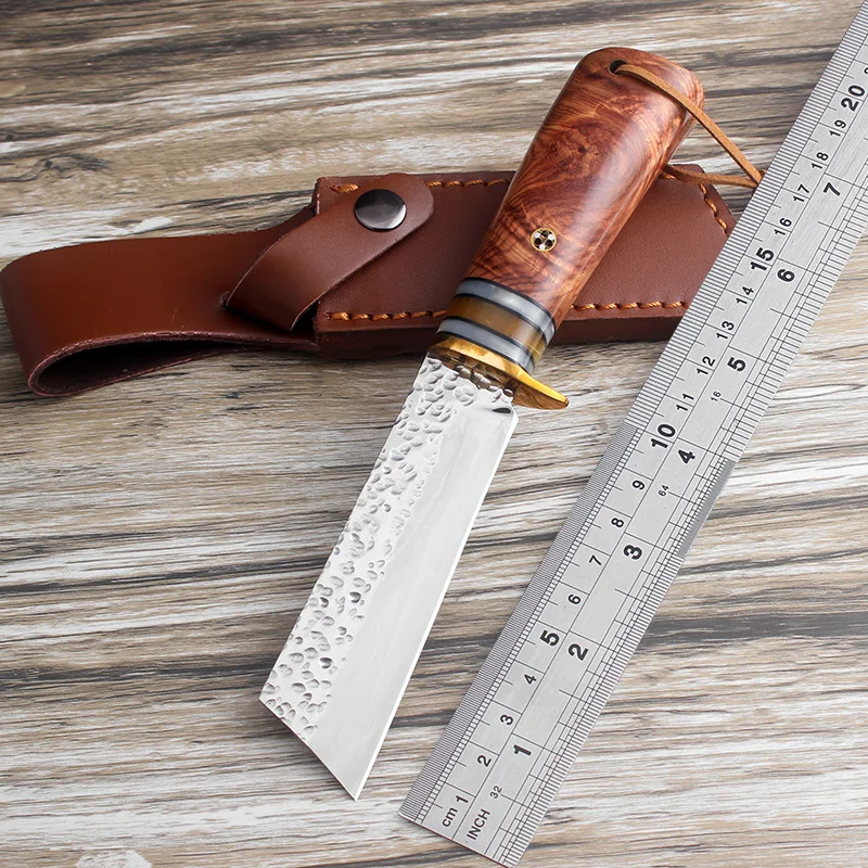 High Quality Handmade Hunting Knife 9CR18MOV Steel Camping