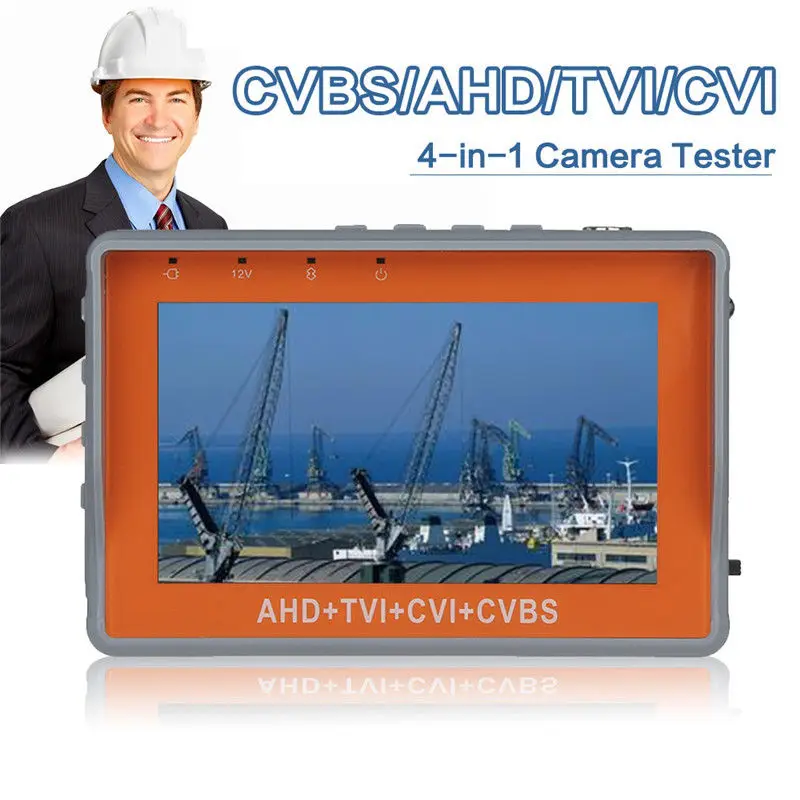 4,3 дюймов 1080 P CCTV Тесты er AHD CVI TVI аналоговая CVBS в 1 Камера Тесты er монитор Поддержка UPT PTZ аудио Тесты DC12V выход