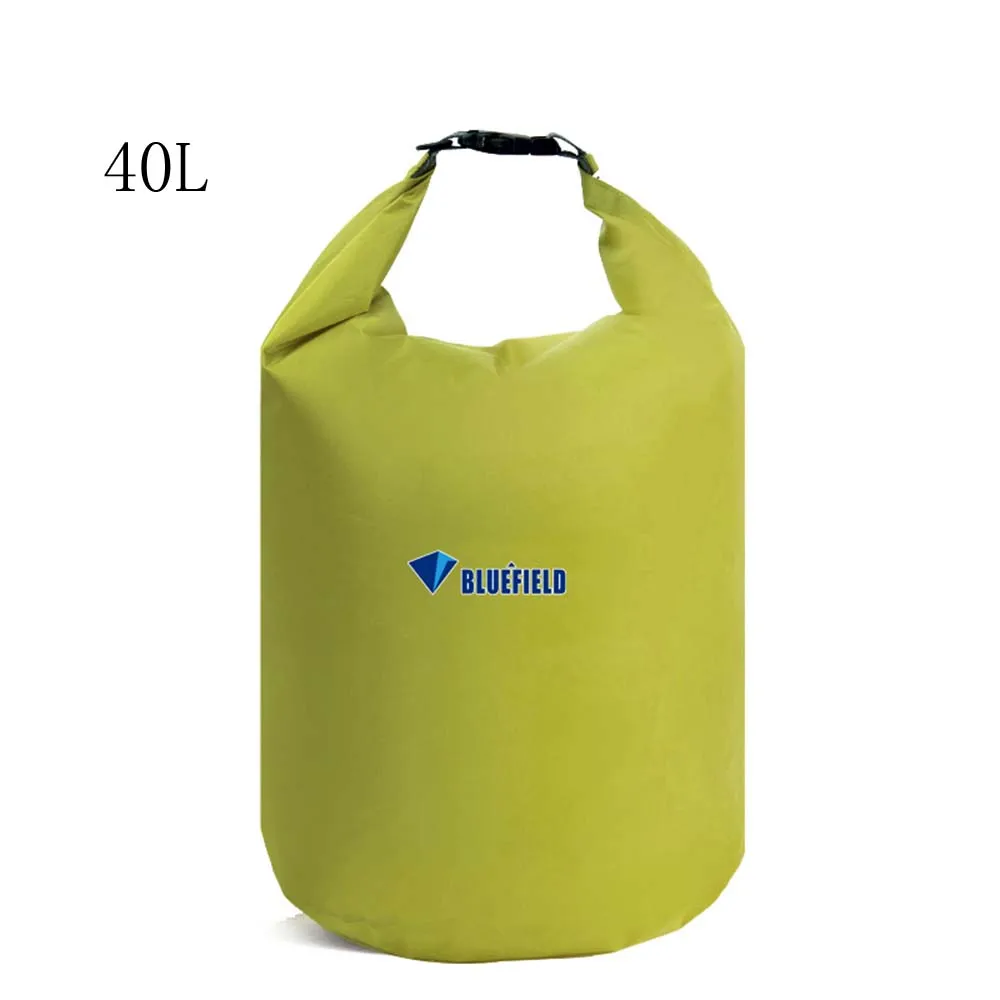 Bluefield 5 цветов 10л 20л 40л водонепроницаемая сумка для хранения сухих сумок каноэ каяк рафтинг сухая сумка с регулируемым ремешком крюк - Цвет: 40L Green