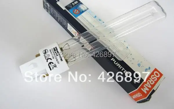 

2pcs,OSRAM PURITEC HNS S 9W UV-C lamp,253.7nm 254nm,UVC germicidal water air purification,H1N1 UV 9W tube,Free shipping