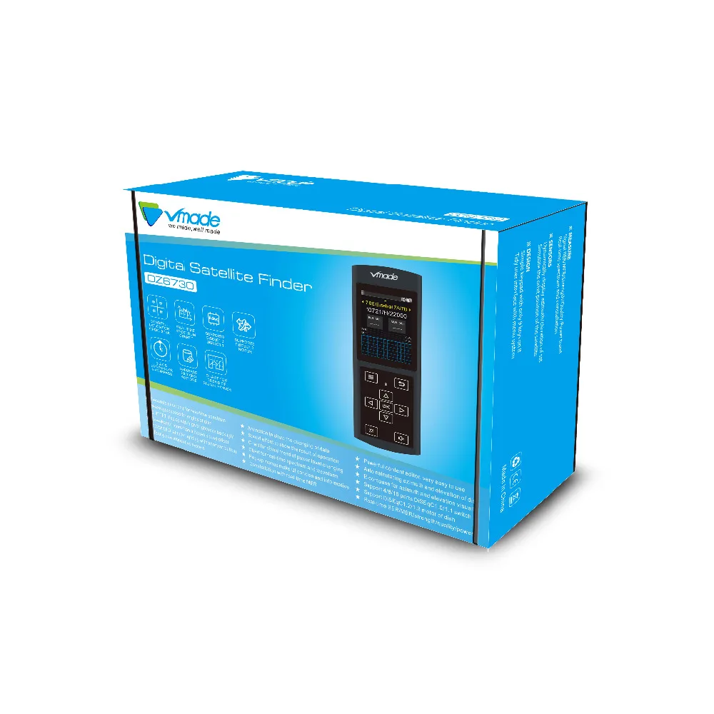 Vmade Satlink DZ6730 Full HD DVB S2 S FTA диапазон цифровой спутниковый искатель метр поддержка UHD
