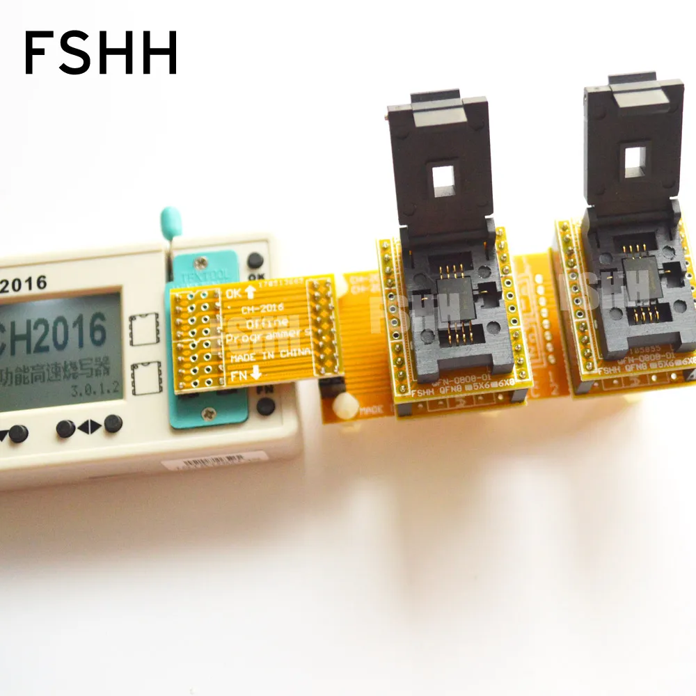 Автономный программатор CH2016 SPI FLASH + 6X8mm QFN8 тестовая розетка 1 drag 2|programmer spi|qfn8