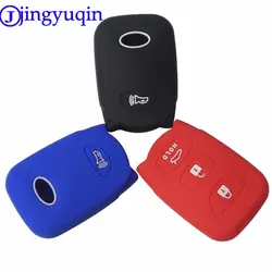 Jingyuqin 3 кнопки автомобиль брелока силиконовый держатель резиновый чехол для защиты hyundai Feisi Elantra длинные двигаться случае