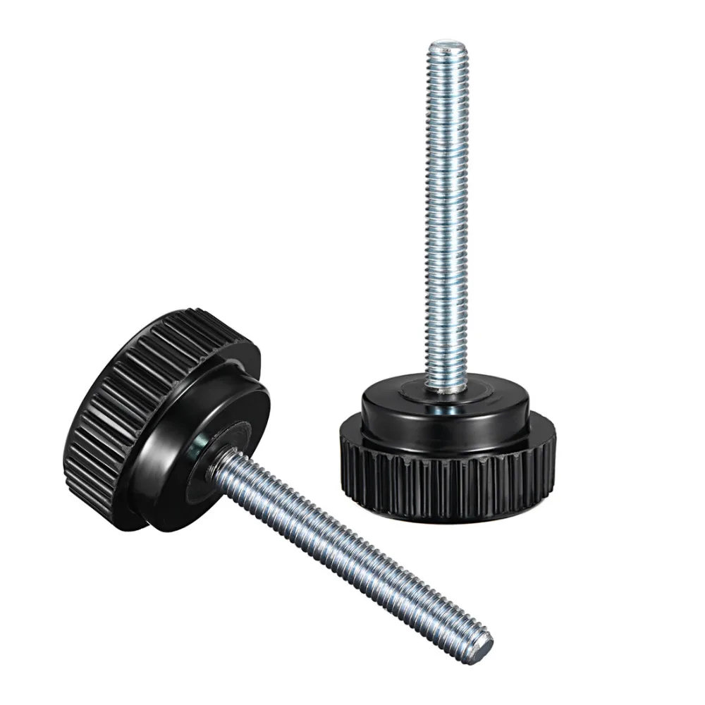 Thread Knurled Thumb Screw Plastic ABS Carbon Copper Thread Clamping Knob for Machinery 