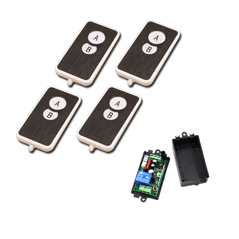 New 1CH RF Wireless Remote Control Switch System 4 Transmitter &1 Receiver Relay Receiver Smart Home Switch 315/433MHZ SKU:6230 New 1CH RF Wireless Remote Control Switch System 4 Transmitter &1 Receiver Relay Receiver Smart Home Switch 315/433MHZ SKU:6230