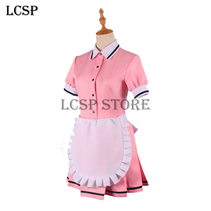 LCSP смесь S Sakuranomiya Maika Косплей Костюм японского аниме розовый кофе Униформа горничной костюм наряд Одежда