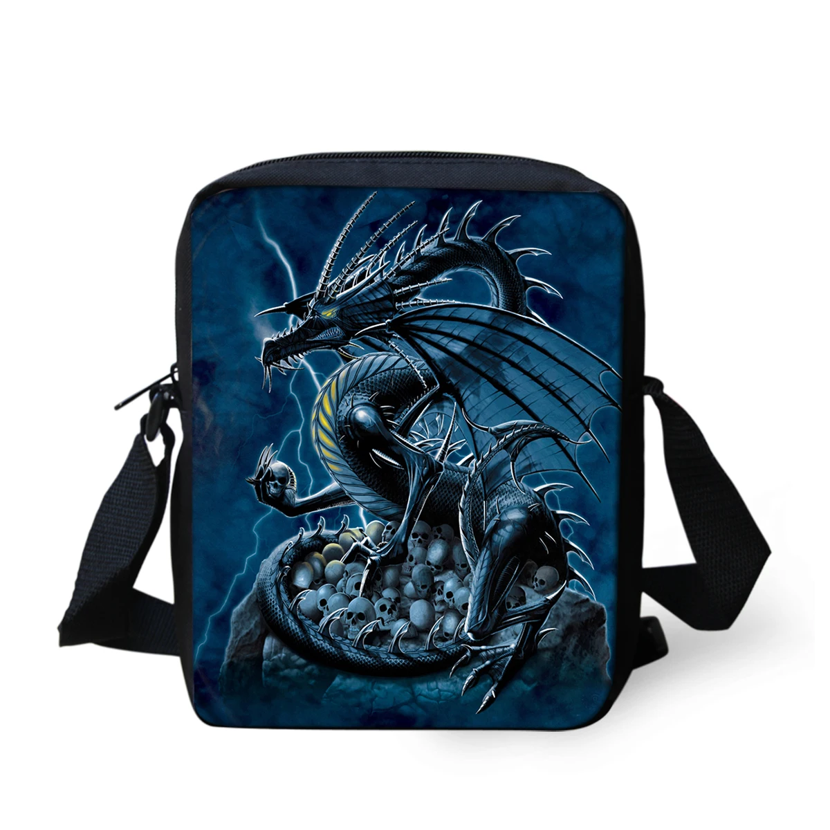 THIKIN Персонализированная классная сумка через плечо с рисунком дракона для мальчиков-подростков, модные повседневные сумки-мессенджеры на заказ