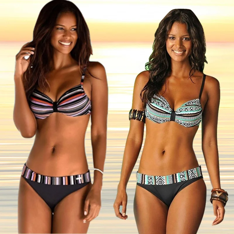 

Bikinis Women Swimsuit 2019 Swimwear Push Up Female Low Waist Brazilian Triangle Biquinis Set Bathing Suit Beach Wear Bathers