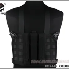 EMERSON MP7 Тактический Грудь Рог тактический жилет Airsoft Пейнтбол армия армейская Шестерни черный EM7445