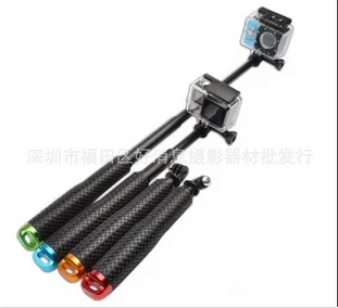 

50pcs Gopro Monopod Tripod Aluminum Pole Tr Pode Grip Mount for GoPro Hero 4 2 3 Perche Action phone holders