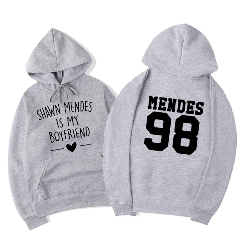  Vsenfo Shawn Mendes Sweatshirt Women'S Funny Letter Print Shawn Mends Is My Boyfriend Hoodies And S