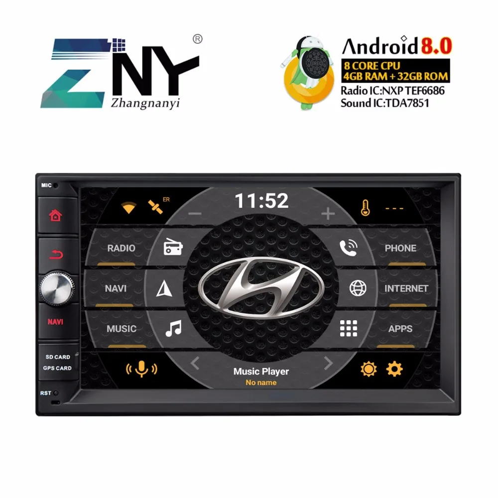 7 &quotAndroid 8 0 авто радио Универсальный 2Din автомобильный стерео для Nissan hyundai серии gps