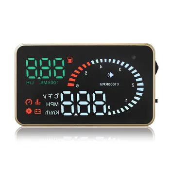 

Car Head Up Display X6 3.5" Car HUD Vehicle Speed KM/h MPH Overspeed Warning Windshield Compatible with OBD II EOBD System Model