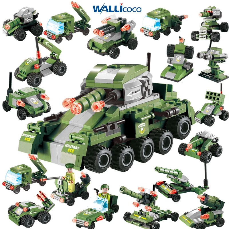 

486pcs 6-in-1 Army Special Force Building Blocks Compatible with Legoingty Assembling Spell Building Block Toys