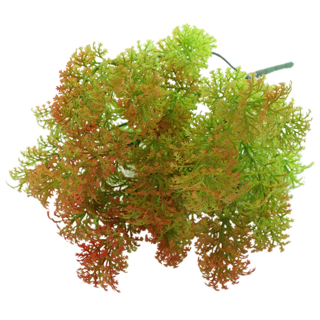 2pcs 35cm Artificial Lifelike Plastic Moss Grass Plant Wedding Home Office Window Sill Bonsai Floral Decor Crafts