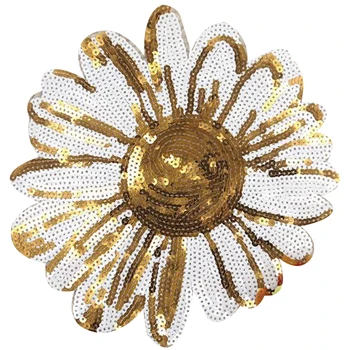 

T shirt Women patch sequins 23cm sweet flower deal with it biker patches for clothing stickers 3d t shirt mens free shipping
