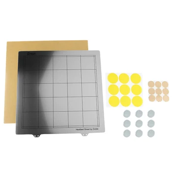 

3D Printer Build Plate Heatbed Spring Steel Sheet 300 X 300Mm/11.8 Inch X 11.8 Inch Printing Hotbed Parts With Circular Magnet