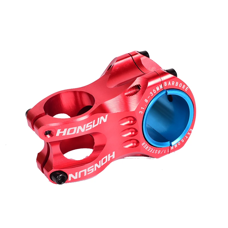 

HONSUN bicycle stem 31.8mm 35mm MTB mountain bike handlebar stem 28.6mm ahead short 50mm 0 degree 158g Al-alloy hollow CNC AM/XC