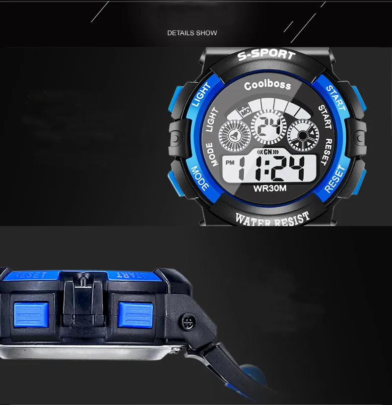 Новый роскошный цифровой будильник секундомер Подсветка Часы для женщин для мужчин детские спортивные наручные часы relogio feminino masculino 8A60