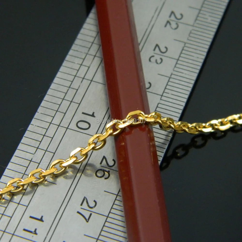 Золотая стальная самодельная цепочка, ожерелье для мужчин,, метр, распродажа, модная женская мужская цепочка подвеска, ширина 2,8 мм